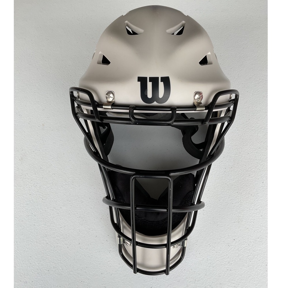 Wilson Pro Stock Catchers Helmet L/XL Sand Matte Tan Hockey Style WB5720207LXL